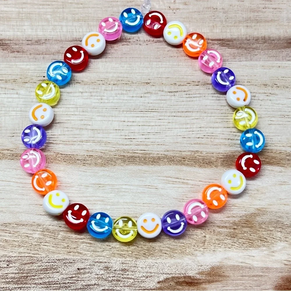 Handmade Bracelet Extra Happy Face Beaded